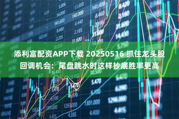 添利富配资APP下载 20250516 抓住龙头股回调机会：尾盘跳水时这样抄底胜率更高
